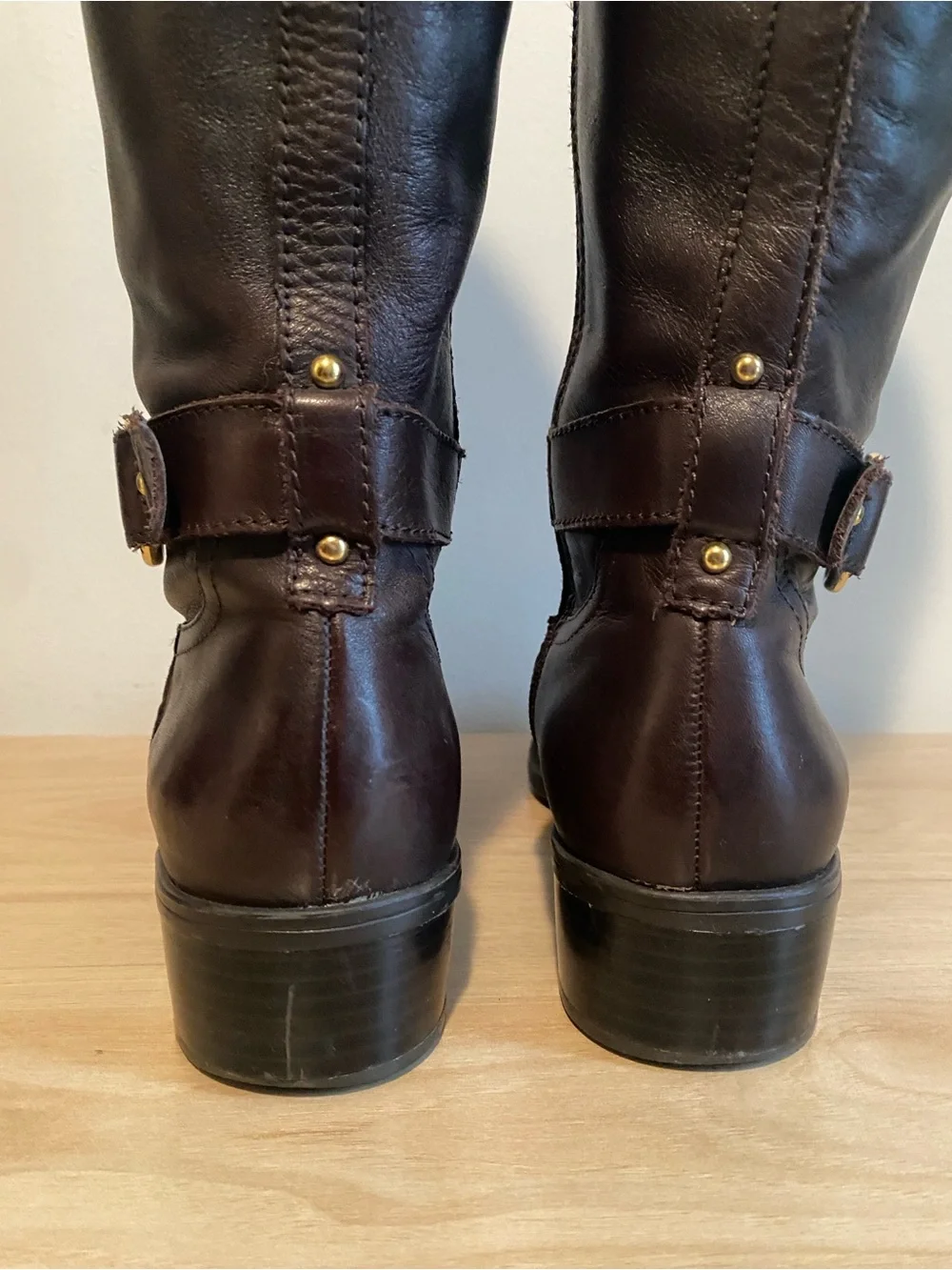 Ralph Lauren Brown Leather Tall Riding Boots Women’s Size 9B